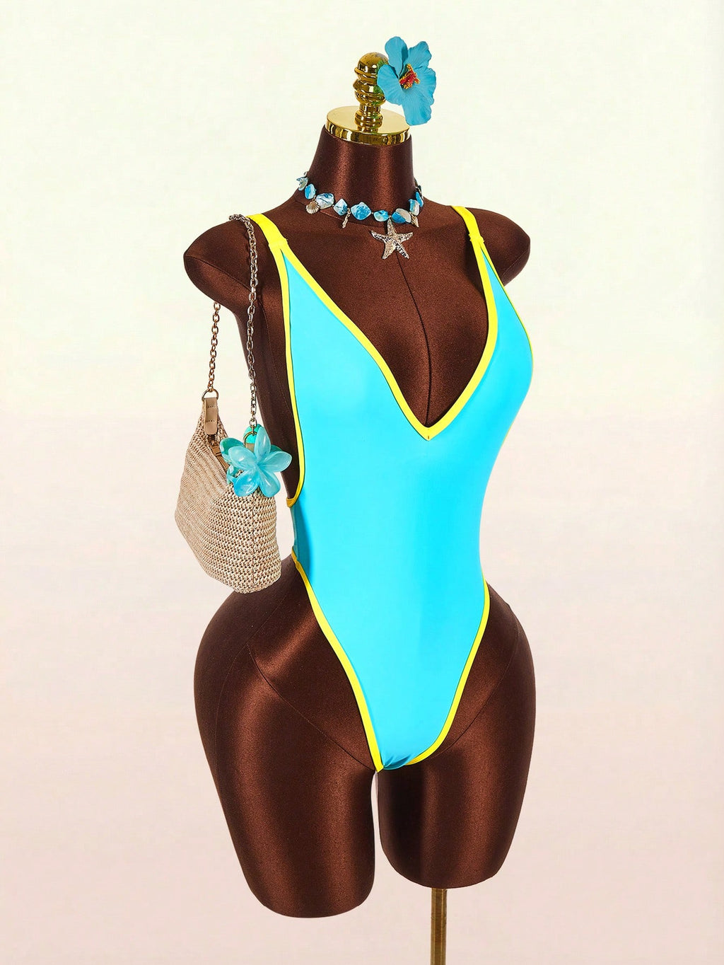 Amplova Women's Deep V-Neck Sexy One-Piece Backless Swimsuit, High Cut Ultra Sexy Swimwear With Thong - image 16