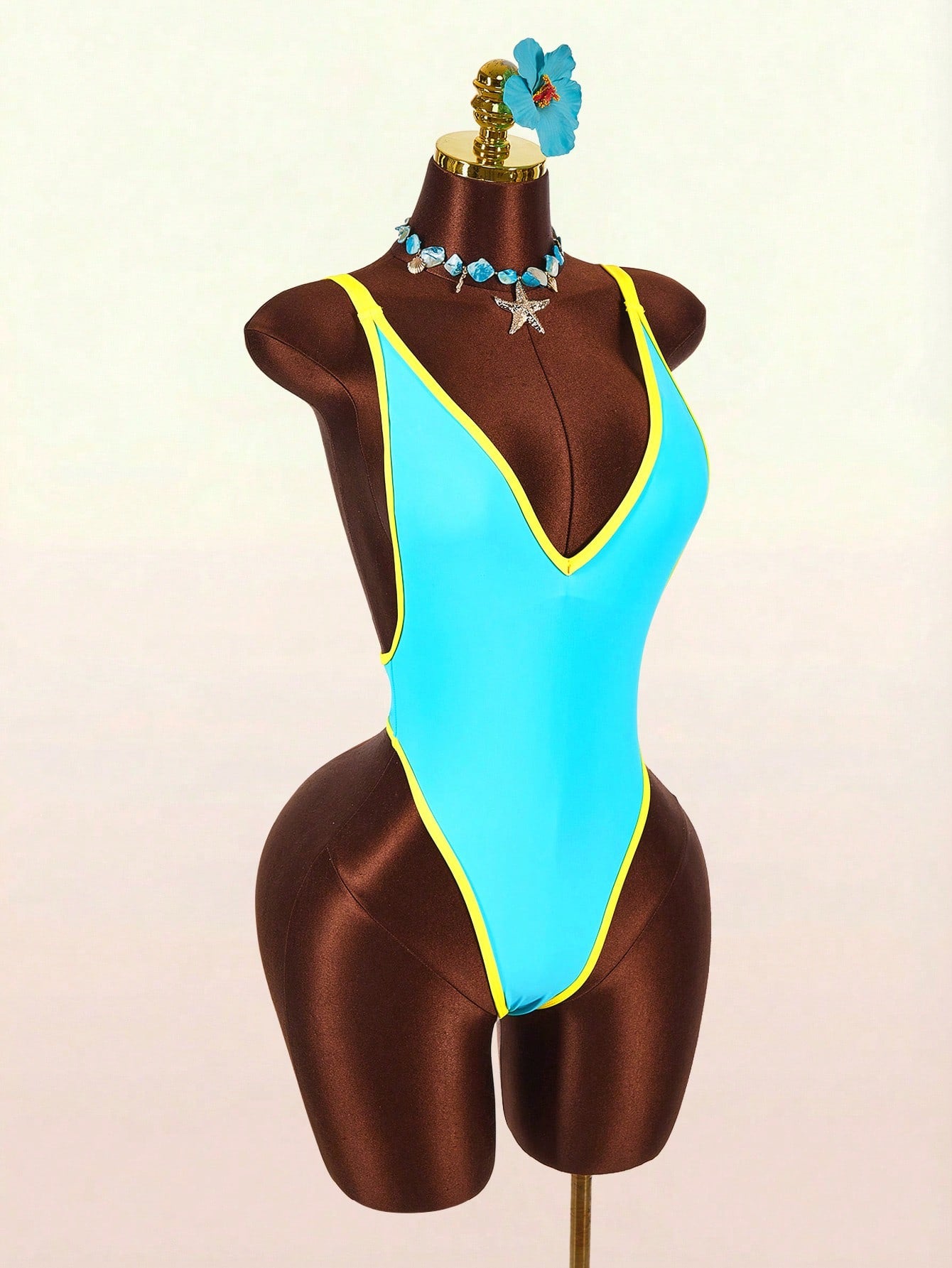 Amplova Women's Deep V-Neck Sexy One-Piece Backless Swimsuit, High Cut Ultra Sexy Swimwear With Thong - image 17
