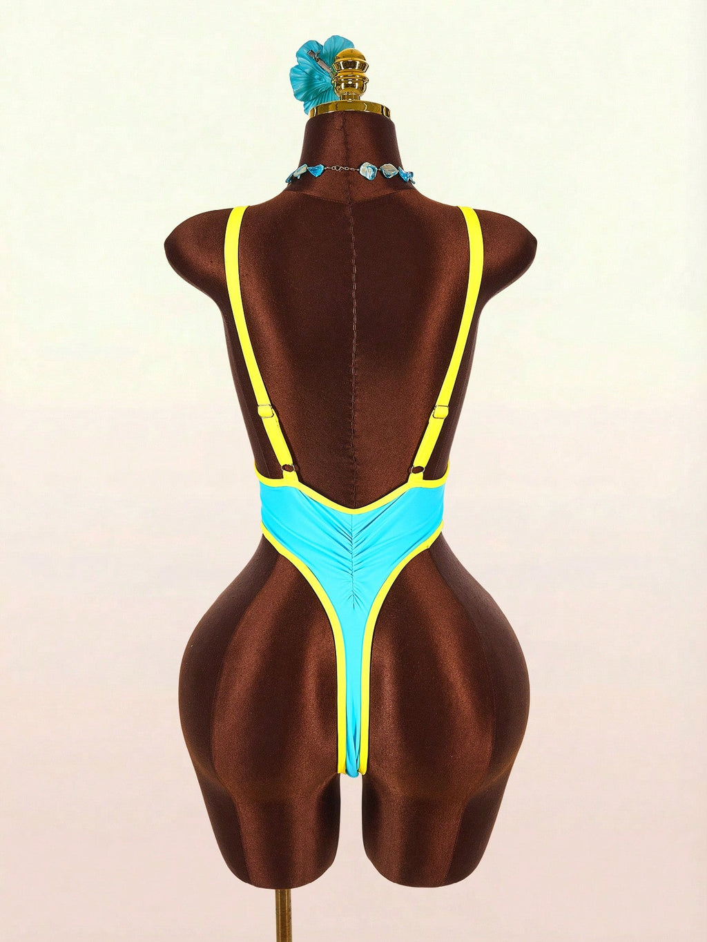 Amplova Women's Deep V-Neck Sexy One-Piece Backless Swimsuit, High Cut Ultra Sexy Swimwear With Thong - image 20