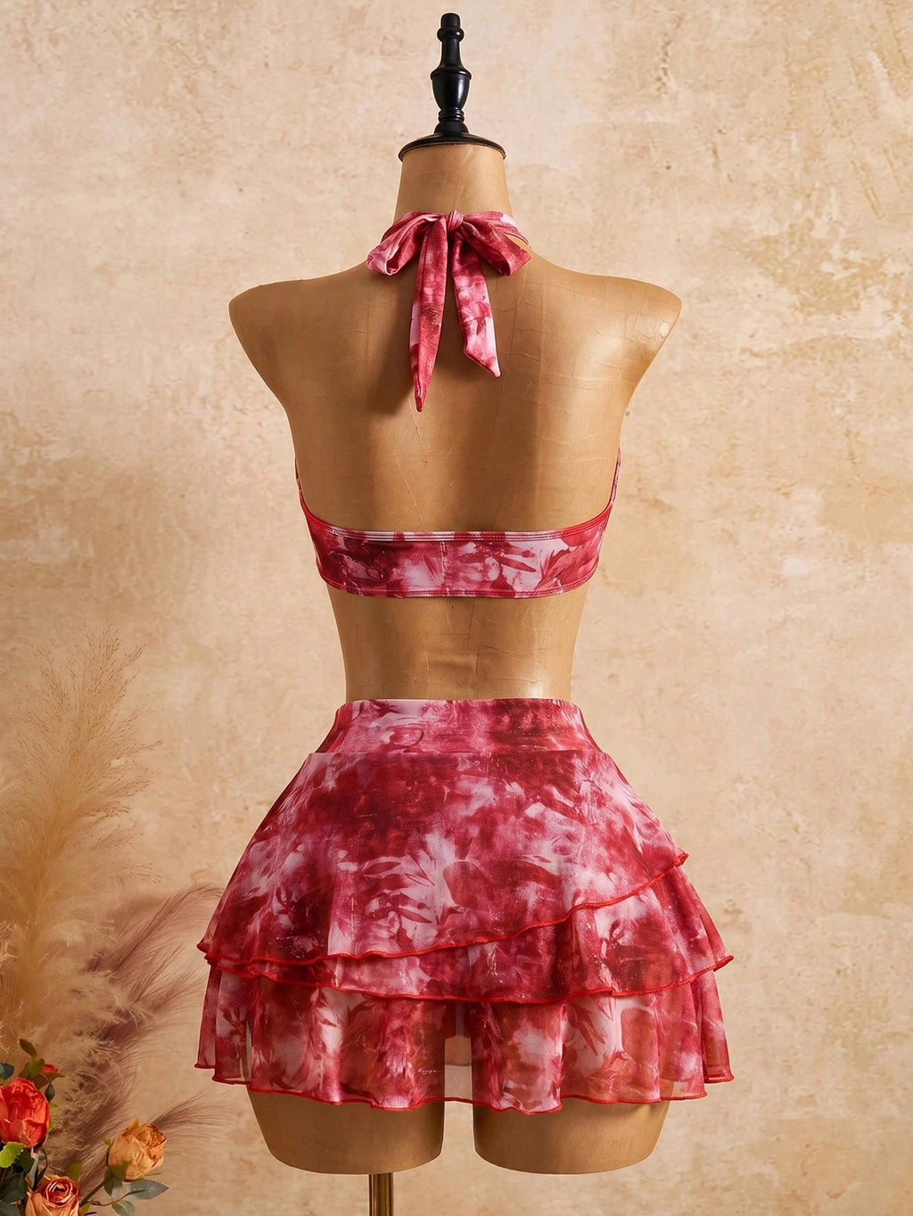 Bellisia 2026 Spring/Summer Vacation Romantic Floral Print Halter