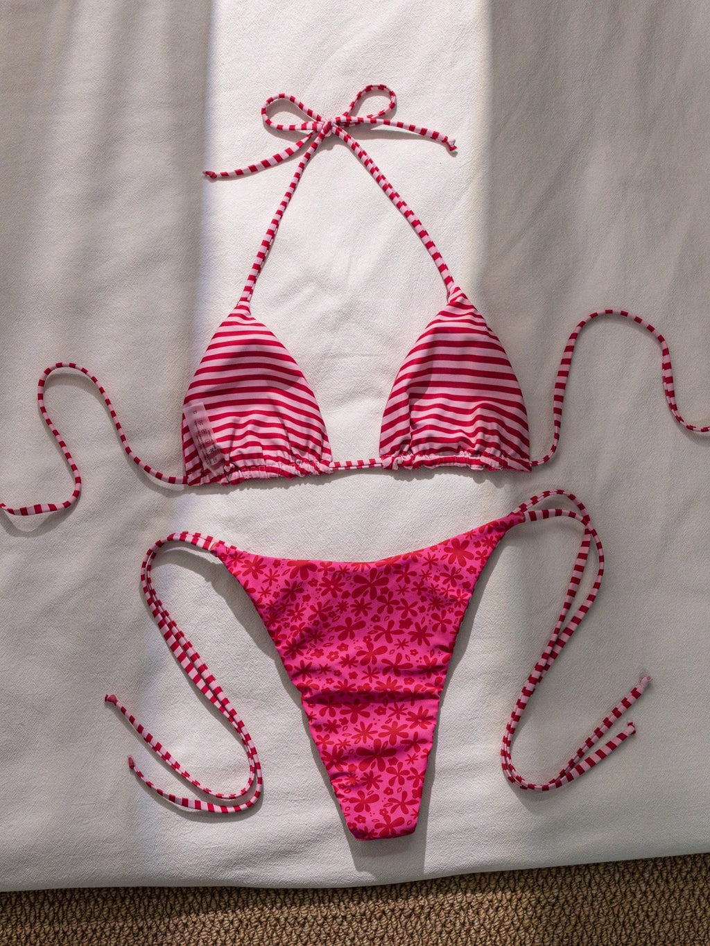 Women's Summer Bikini Set Set, Halter Tie Backless Ladies Swimwear,