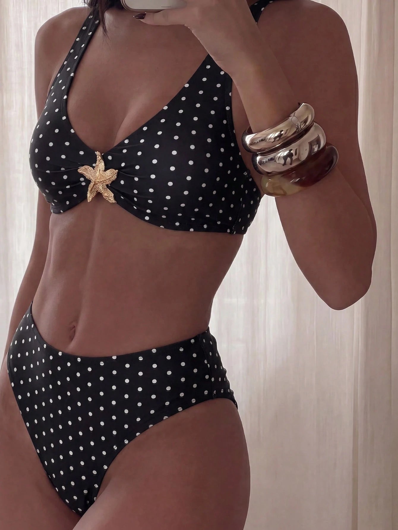 Swim Mod Springbreak New Fashion Leopard Print Thick Strap Metal