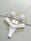 Swim Chiccia 26SS Summer Holiday Beach Holiday Pool Party Polka Dot Cute White Polka Dot Polka Dot Bikini Set