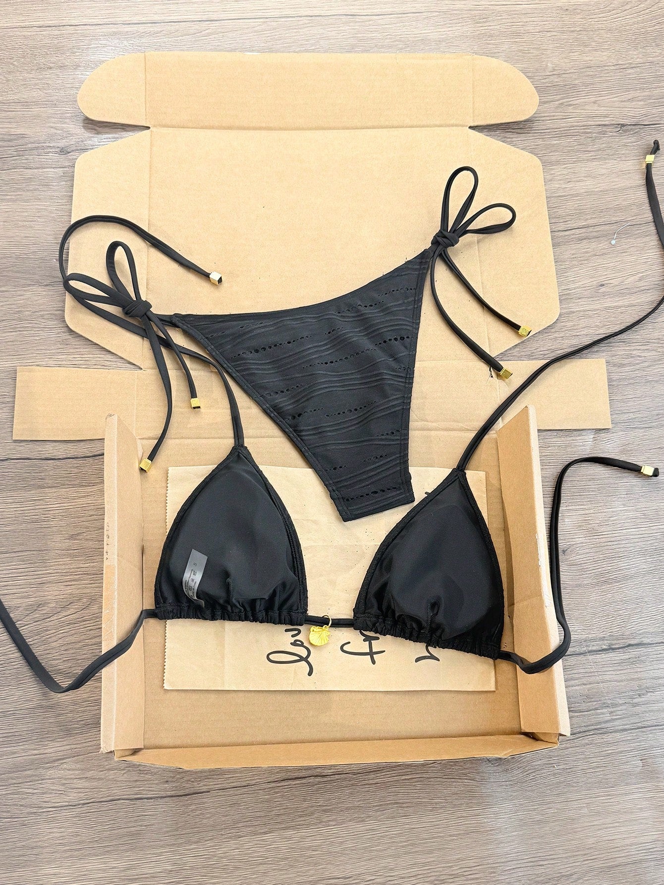 Swim Vcay 2026 Spring/Summer Colorful Shell Spaghetti Strap Halter Tie Side High Cut Thong Bikini Swimwear - image 13