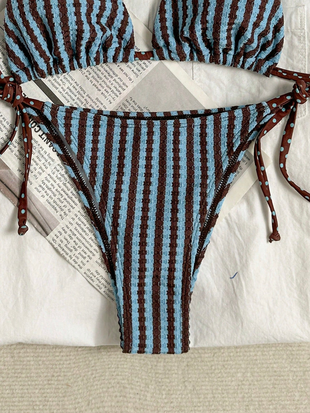 Swim Vcay Women's Colorful Special Fabric Halter Neck Spaghetti Strap