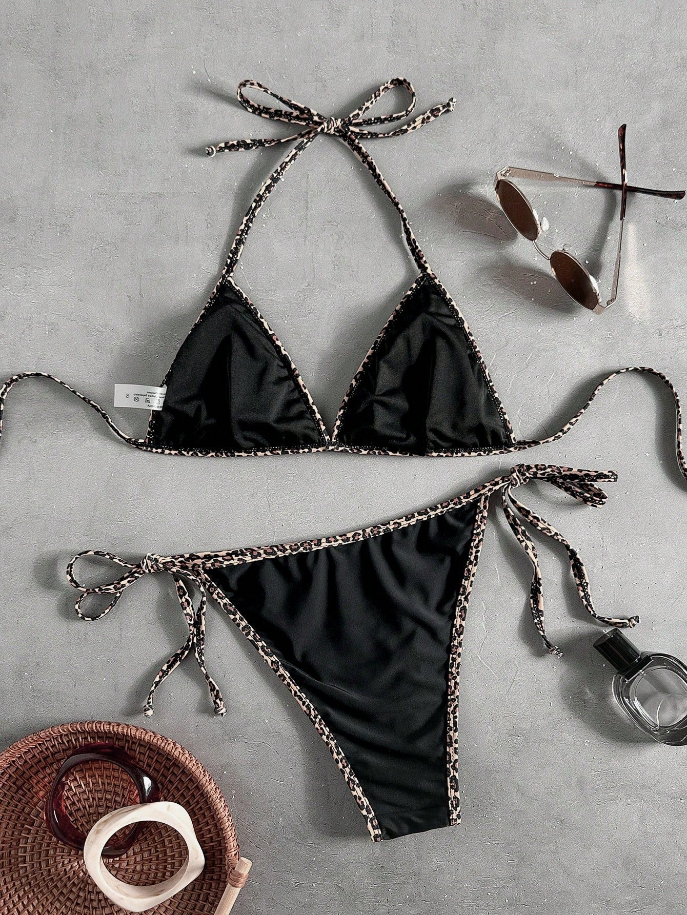 Swim Mod Women's 2-Piece Split Bikini Set, Cute Multicolor Sexy