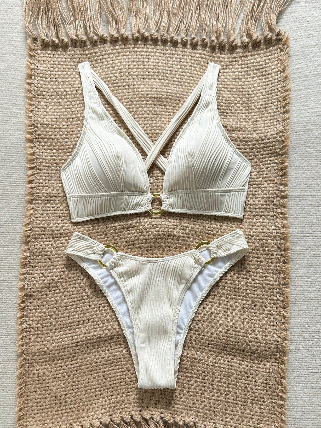 Swim SXY 2pcs/Set European & American Style Women's Sexy Deep-V