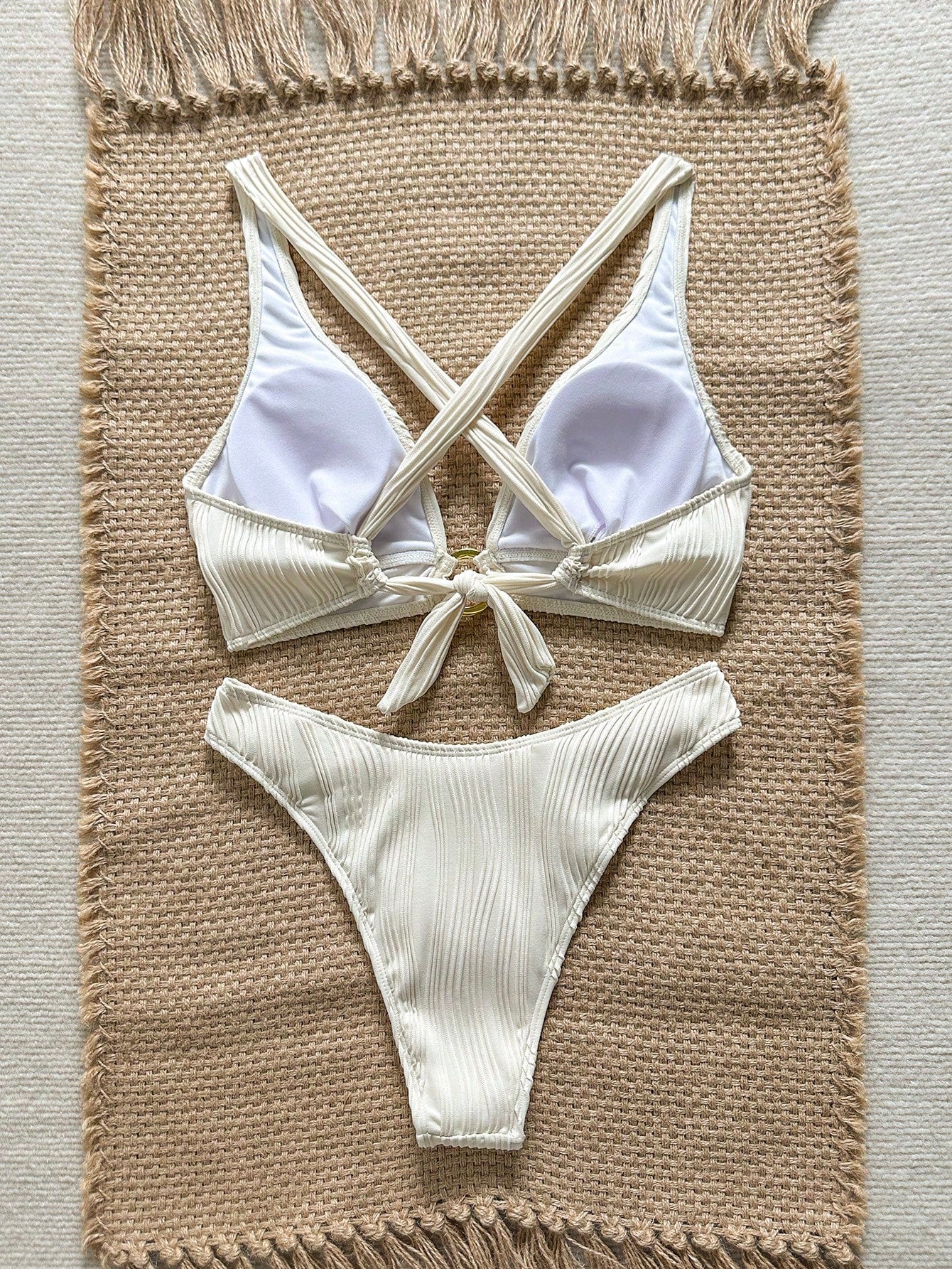Swim SXY 2pcs/Set European & American Style Women's Sexy Deep-V