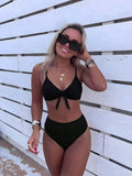 Bonvoyette Women's Summer Black Special Fabric Spaghetti Strap Sexy