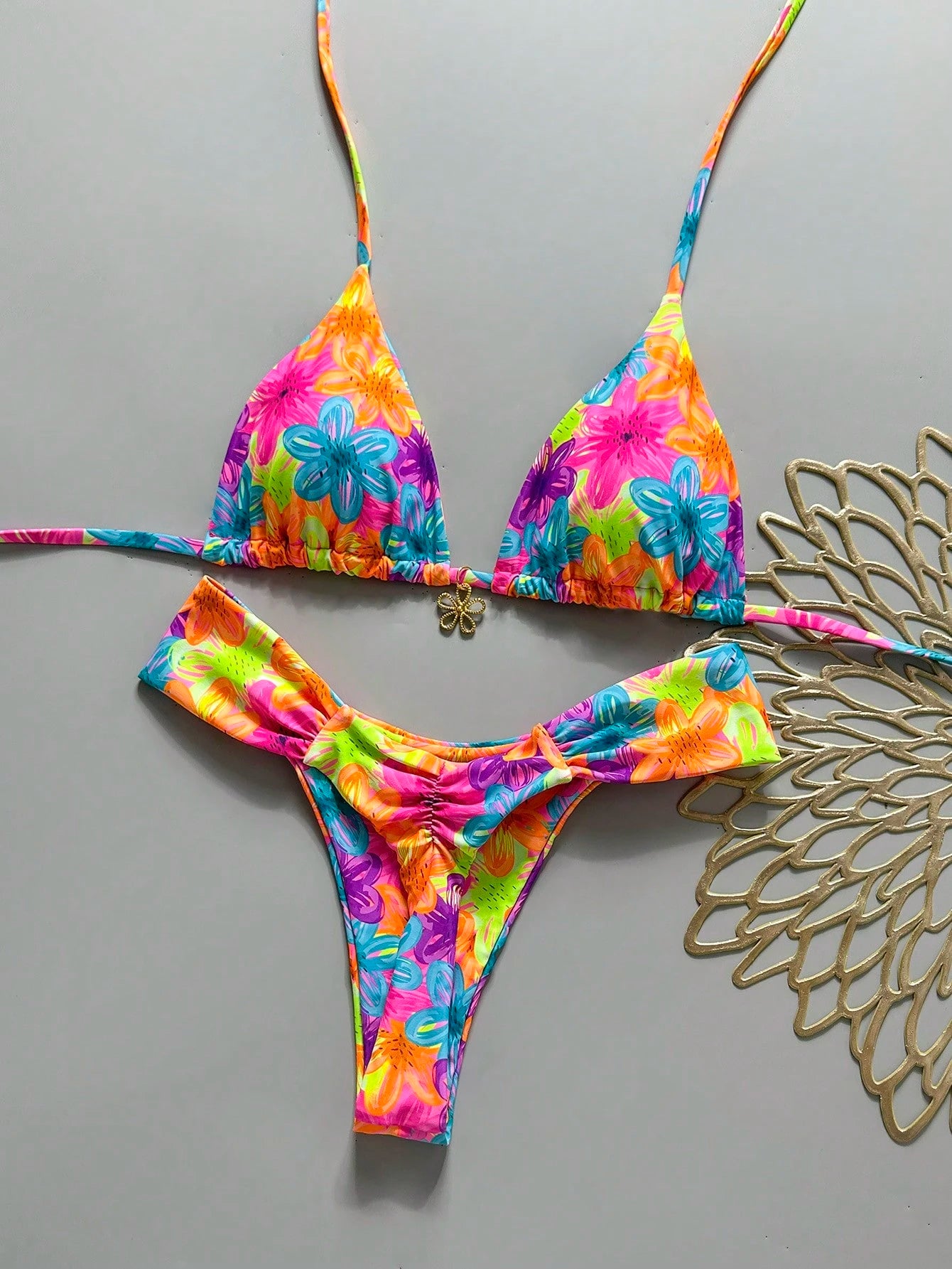 Swim MOD 2pcs Spring/Summer Vacation Random Print Cherry Accessory
