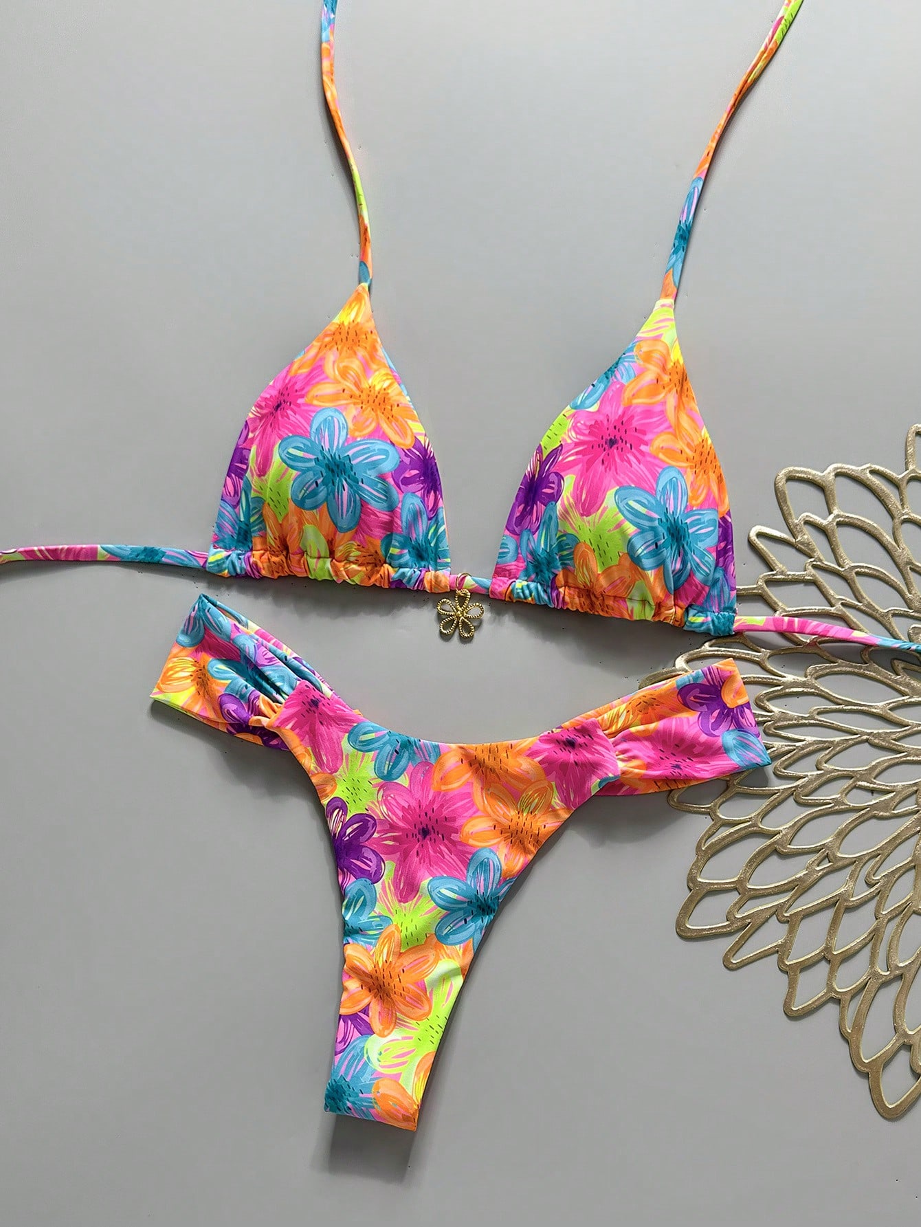 Swim MOD 2pcs Spring/Summer Vacation Random Print Cherry Accessory