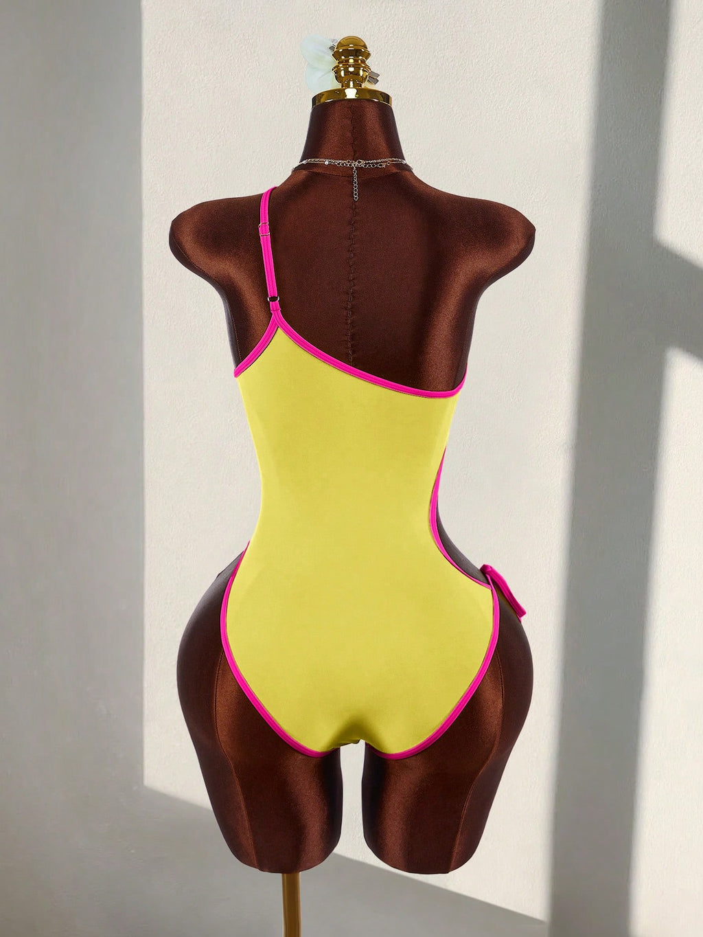 Amplova Women's One-Piece Backless Swimsuit With Cutout Waist,Olive Green,Summer,Cute,Beach,Contrast Color, & - image 18