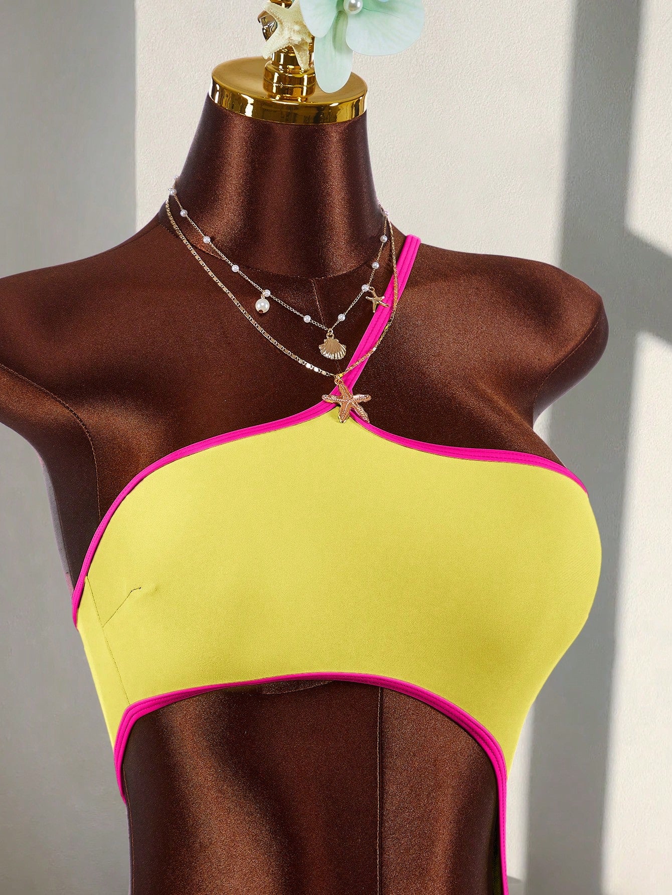 Amplova Women's One-Piece Backless Swimsuit With Cutout Waist,Olive Green,Summer,Cute,Beach,Contrast Color, & - image 19