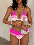 Swim Mod New Women's Ruffled Bikini Set, Sexy & Cute Beach Swimwear For Summer V