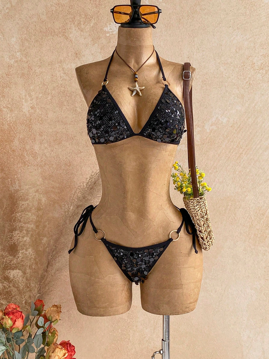 Soleia Beach Outfit For Women Summer Outfits Vacation Sequin Blue