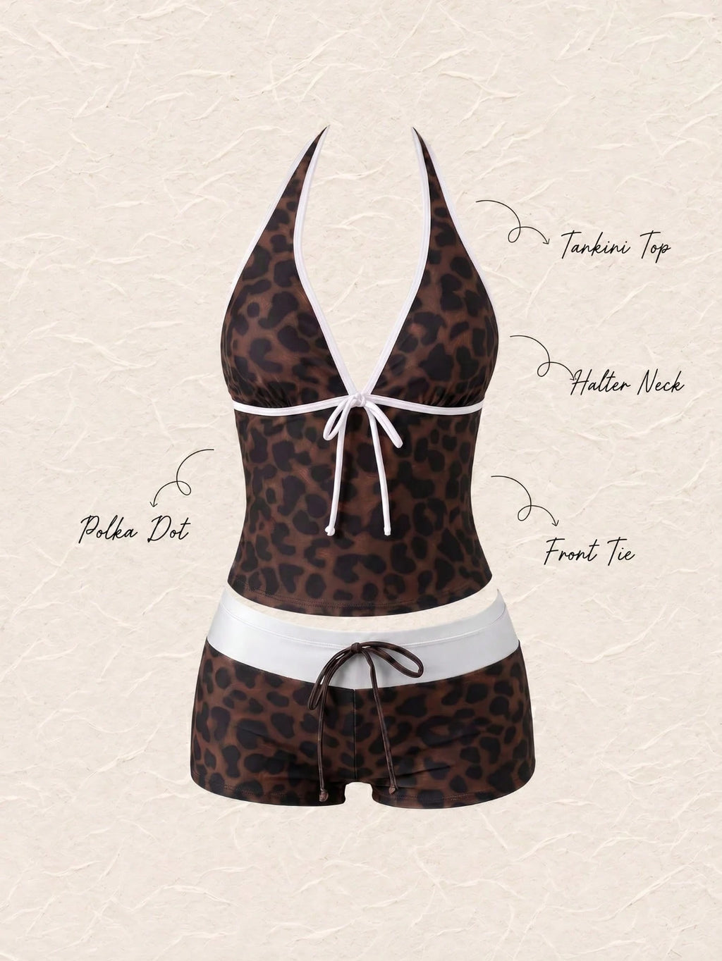 New Summer Fresh Sweet Cute Blue & White Polka Dot Halter Neck Bikini