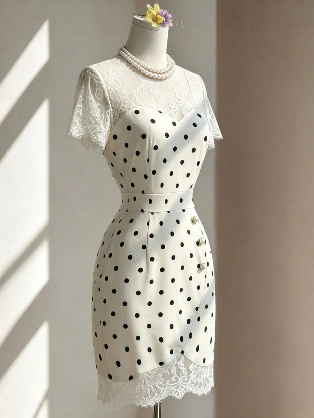 GlowEve Spring/Summer New Elegant Fitted Contrast Lace Sheer Heart Neck Low-Cut Waist Bodycon Mini Dress For - image 20