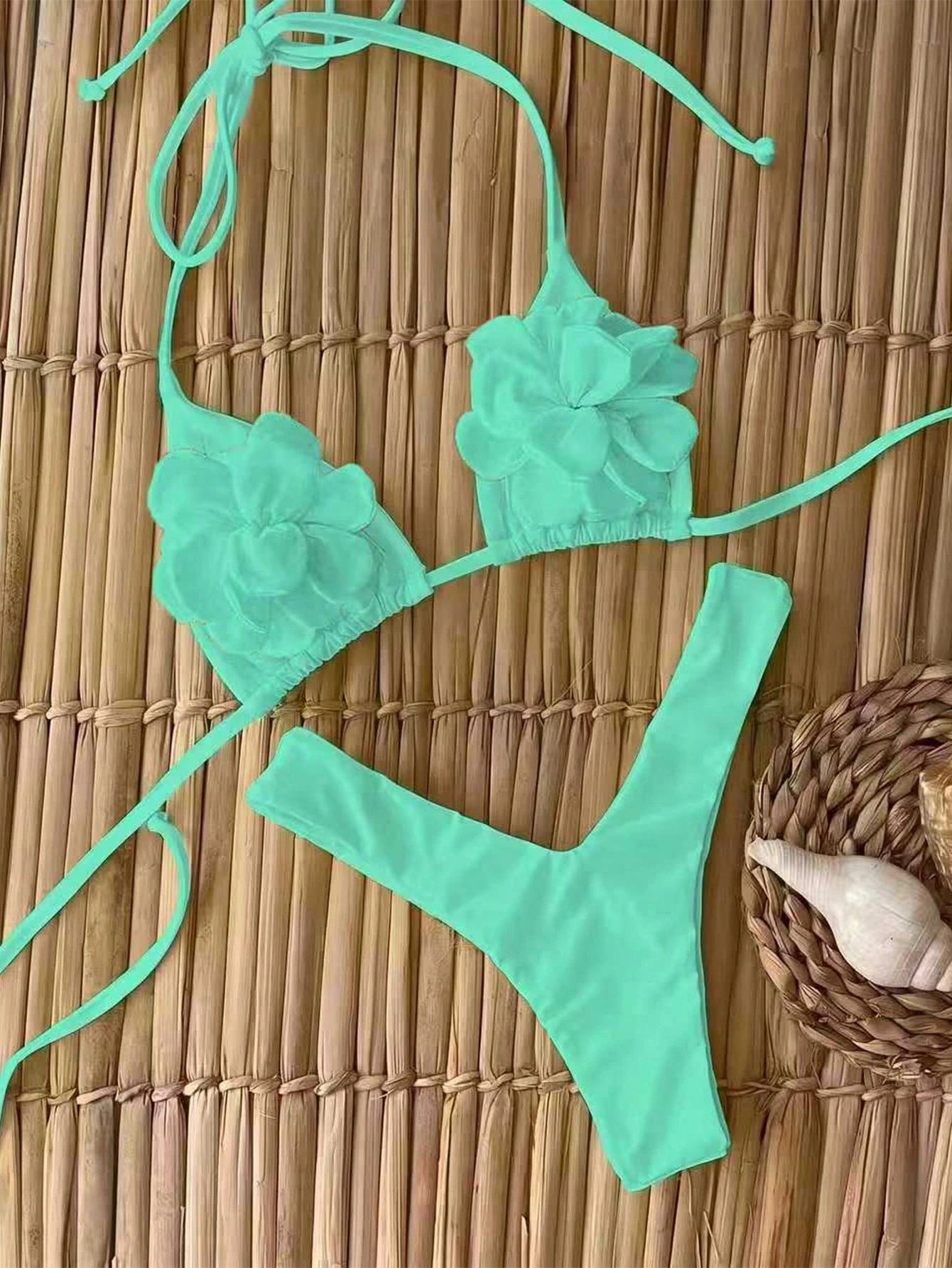 Women's Fashionable Elegant Bright Yellow Floral Decor Sexy Halter