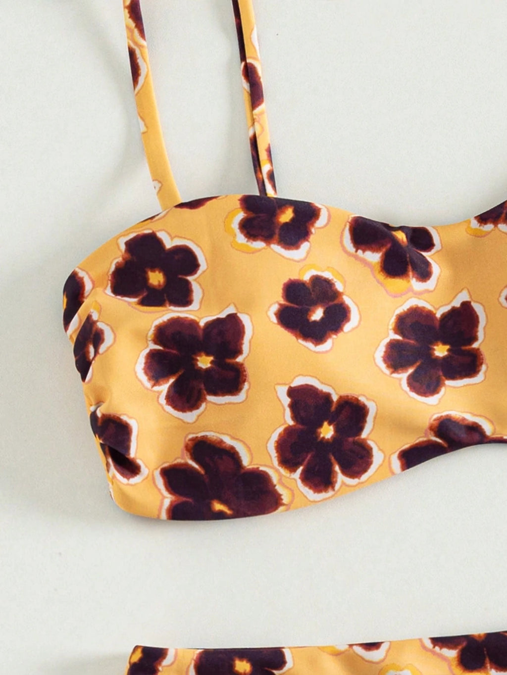 Women's Cute Spring/Summer Vacation Print Flat Chest Spaghetti Strap