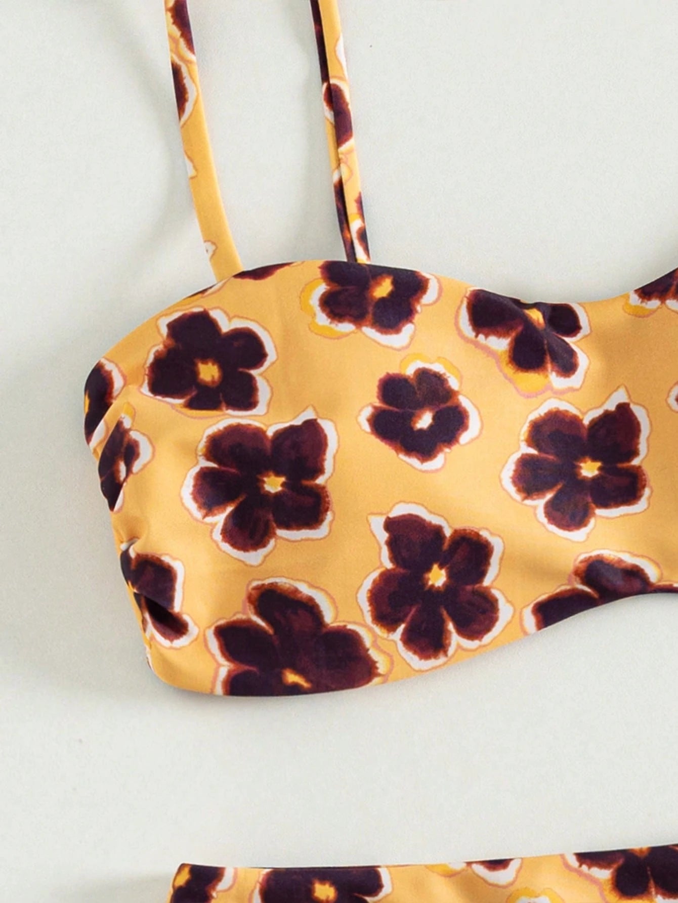 Women's Cute Spring/Summer Vacation Print Flat Chest Spaghetti Strap
