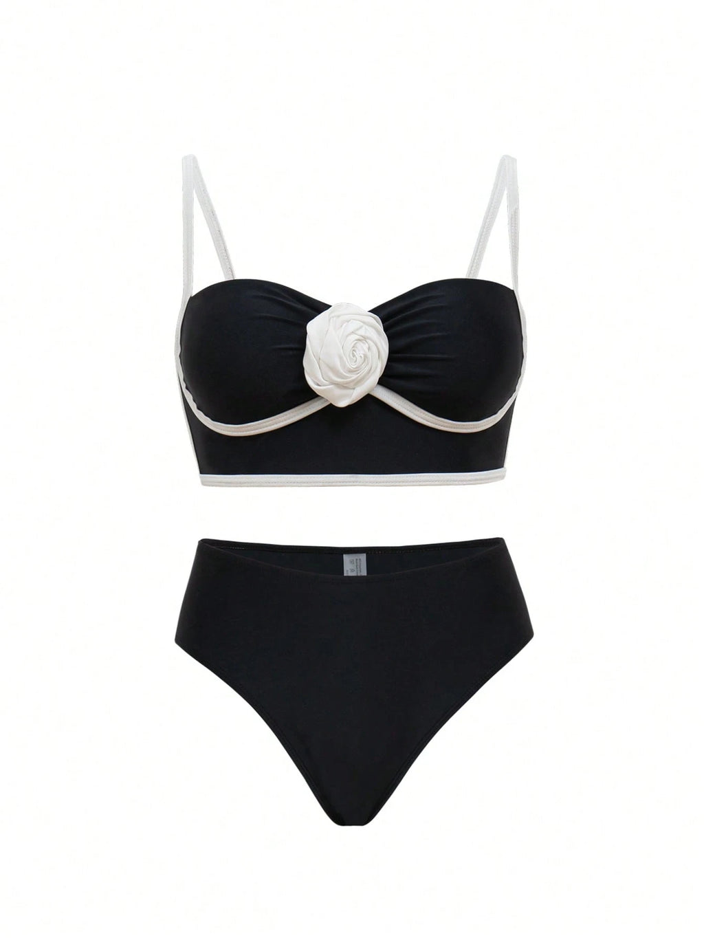 Swim Oasis 3pcs Women's Separate Swimsuit Set With Sun Protection Long Skirt, Fashionable Minimalist Black & - image 6