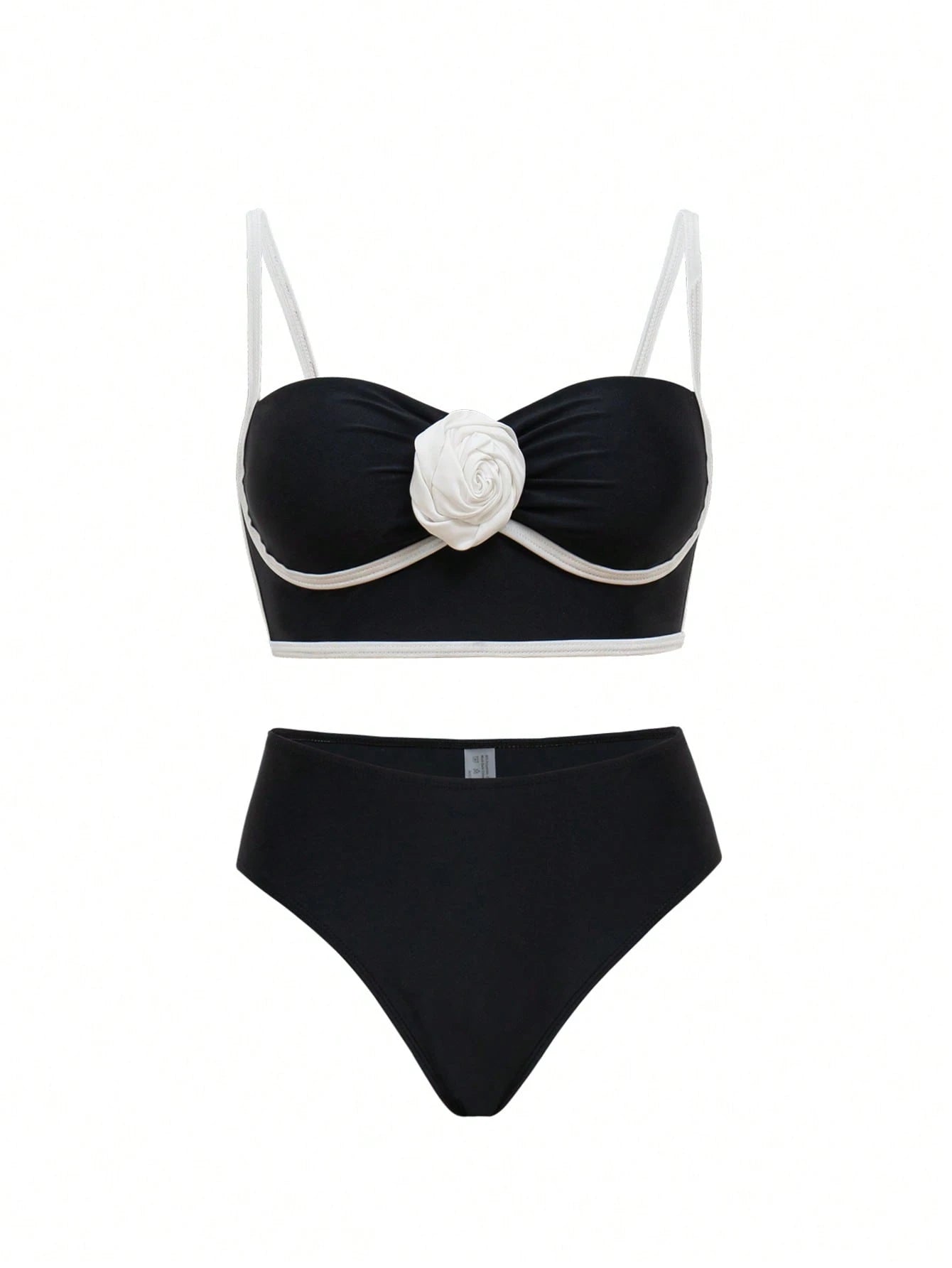 Swim Oasis 3pcs Women's Separate Swimsuit Set With Sun Protection Long Skirt, Fashionable Minimalist Black & - image 6