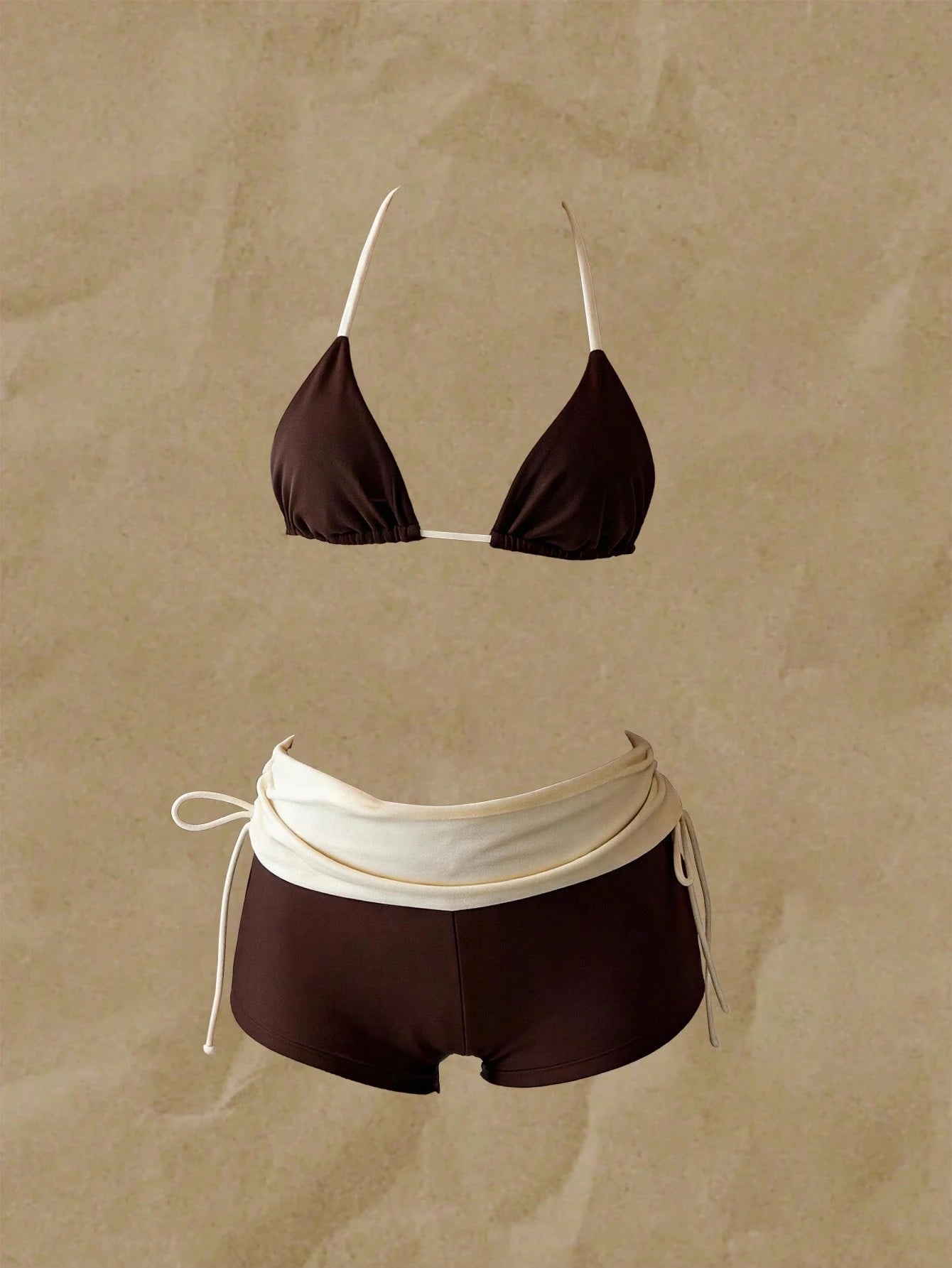 Elavelle Color-Blocked Bikini Set Consisting Of A Neck-Girdle