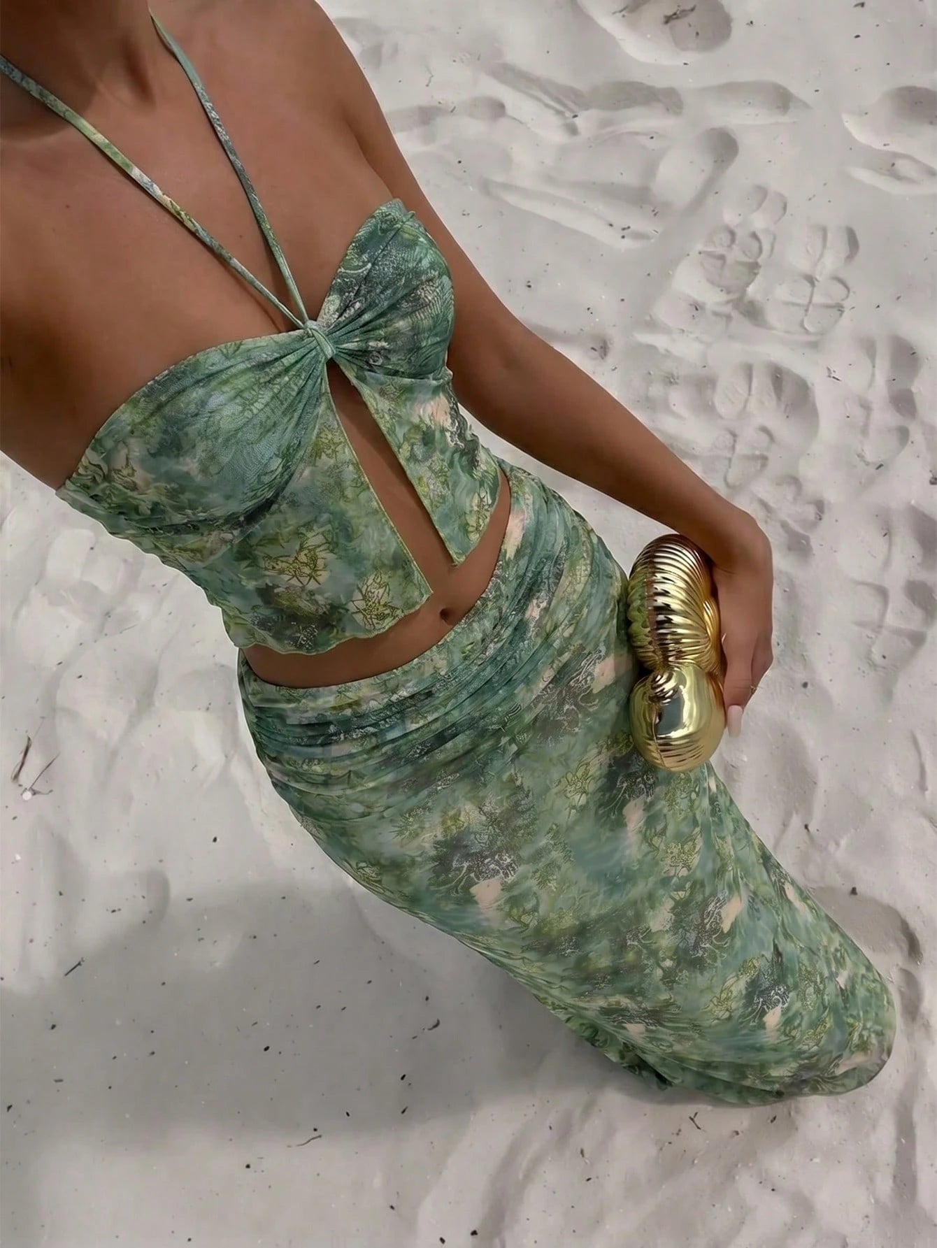 Bonvoyette Pink Summer Boho Beach Party Holiday Holiday 3-Piece Women