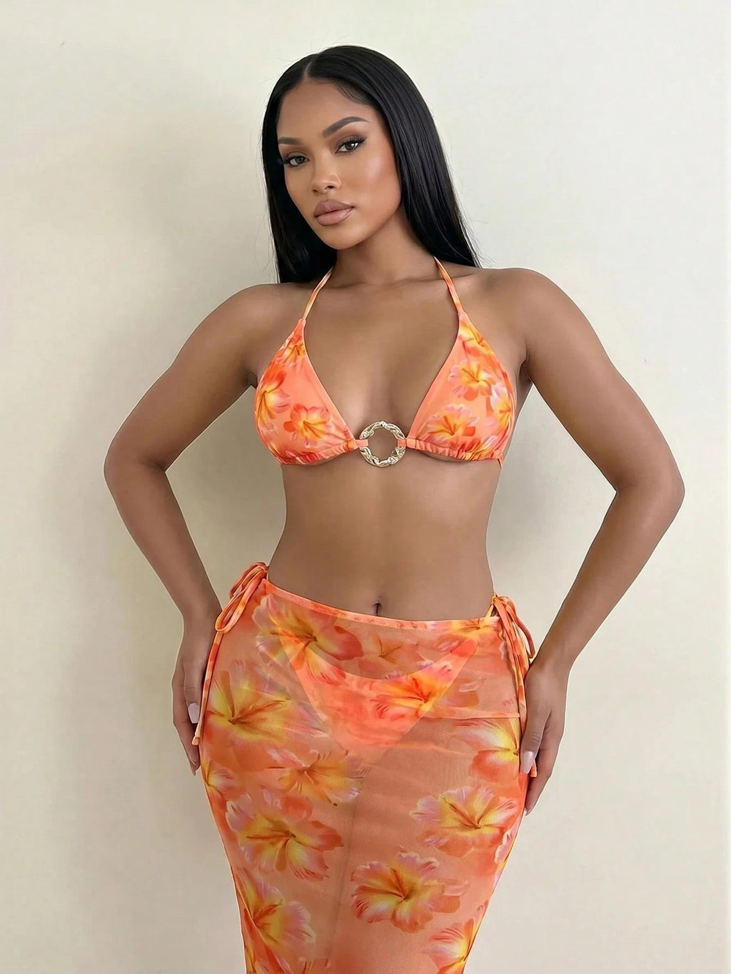 Costavie 3pcs Set Women White Summer Casual Holiday Pool Party