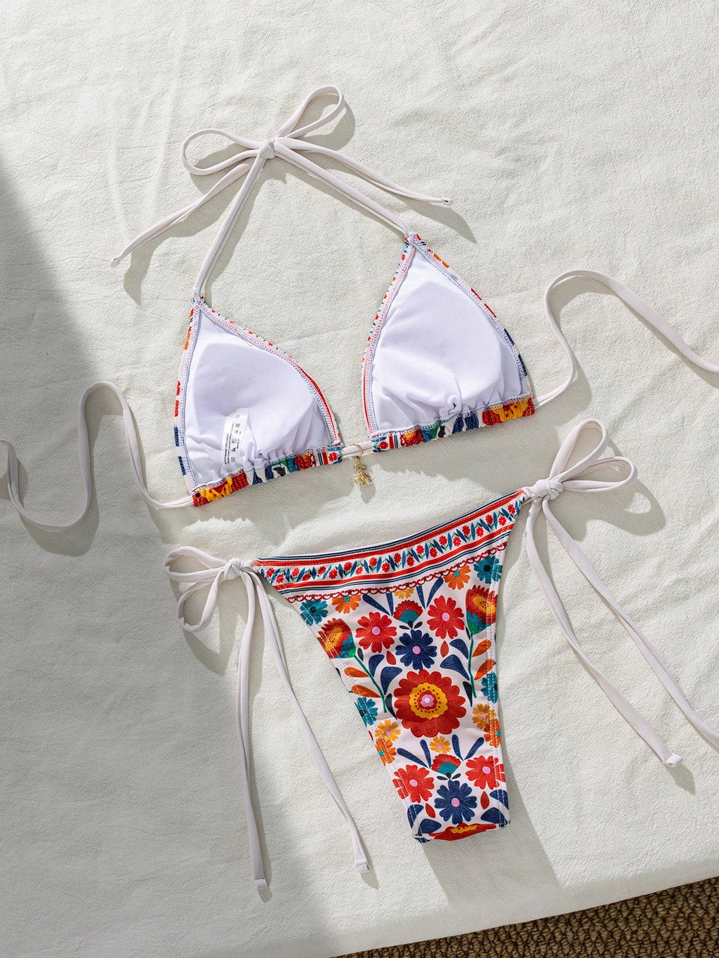 Swim SXY Women's Starfish & Shell Decor Halter Tie Bikini Set, High