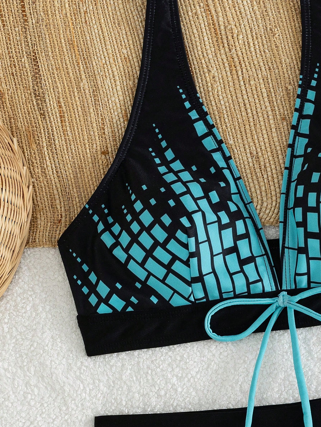 Swim SXY Summer Beach Tropical Print Halter Bikini Set