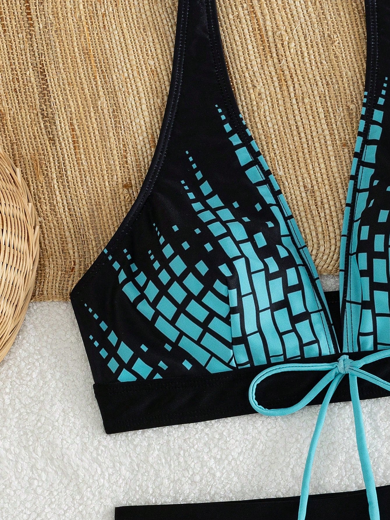 Swim SXY Summer Beach Tropical Print Halter Bikini Set