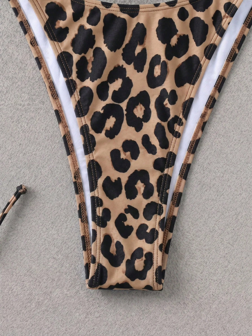 Retro Leopard Print Knotted Bikini Set, Sexy Push-Up High Waist Fitted 2 Pieces Swimsuit For Women, Summer - image 18