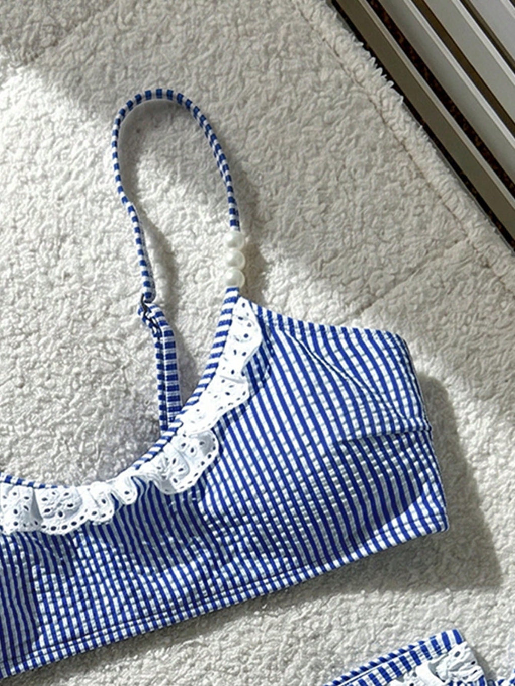 Swim Mod Girls Striped Tank Top Swimsuit Top And V-Shaped Bikini Bottom 2 Pieces Set - image 13