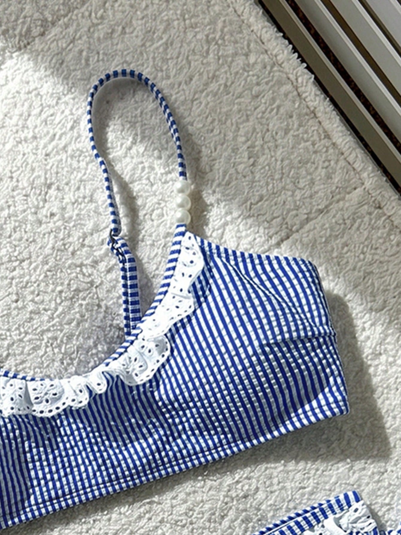 Swim Mod Girls Striped Tank Top Swimsuit Top And V-Shaped Bikini Bottom 2 Pieces Set - image 13