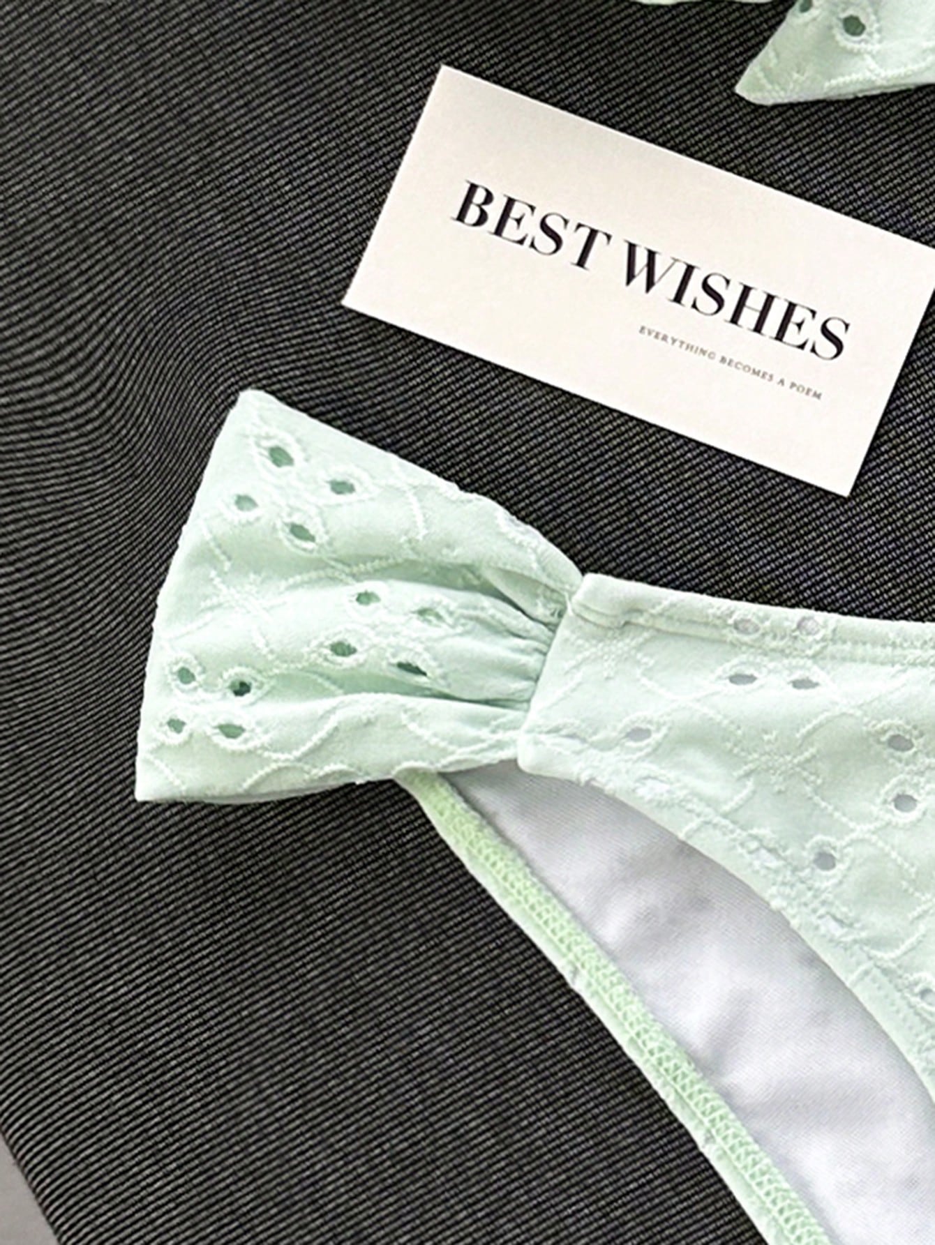 Swim Vcay Spring/Summer Solid Color Strap Jacquard Fabric Wireless