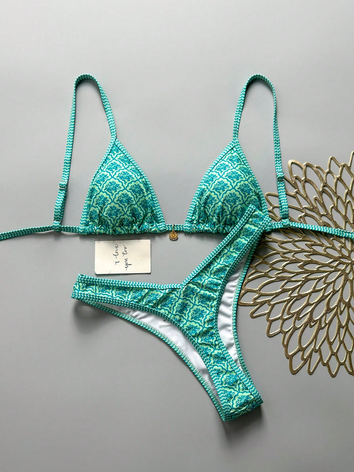 Elavelle Springbreak Women's Random Print Spaghetti Strap Sexy High