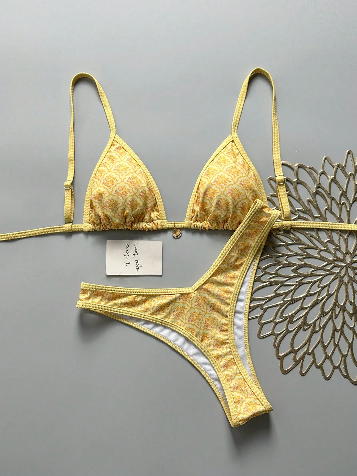 Elavelle Springbreak Women's Random Print Spaghetti Strap Sexy High