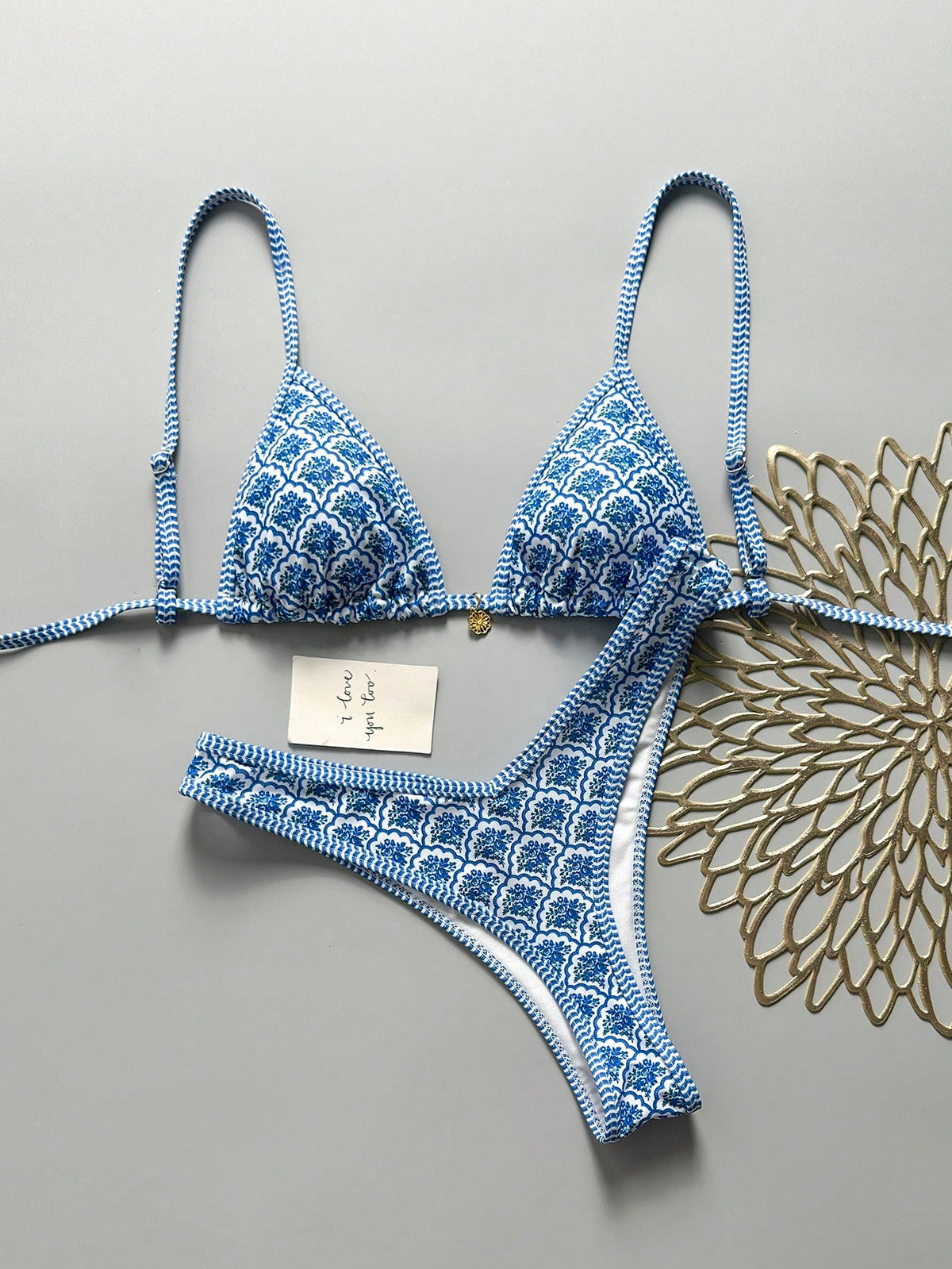 Elavelle Springbreak Women's Random Print Spaghetti Strap Sexy High