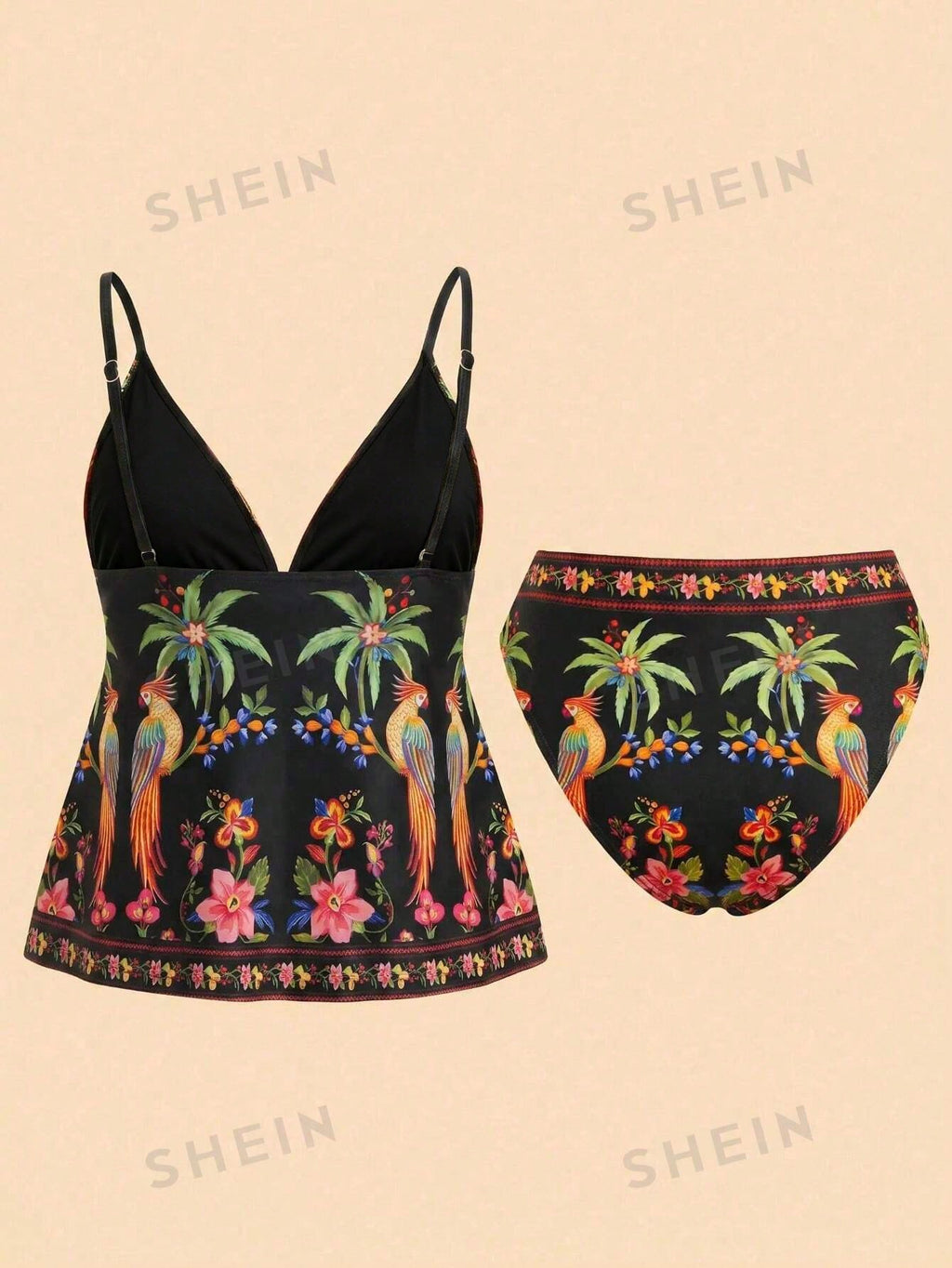Travachic Women's Summer Beach Vacation Knotted Floral Print Tankini