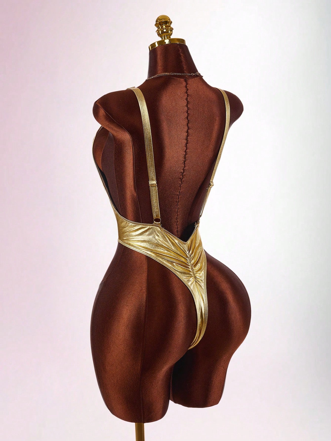 Amplova Women's Deep V-Neck Sexy One-Piece Backless Swimsuit, High