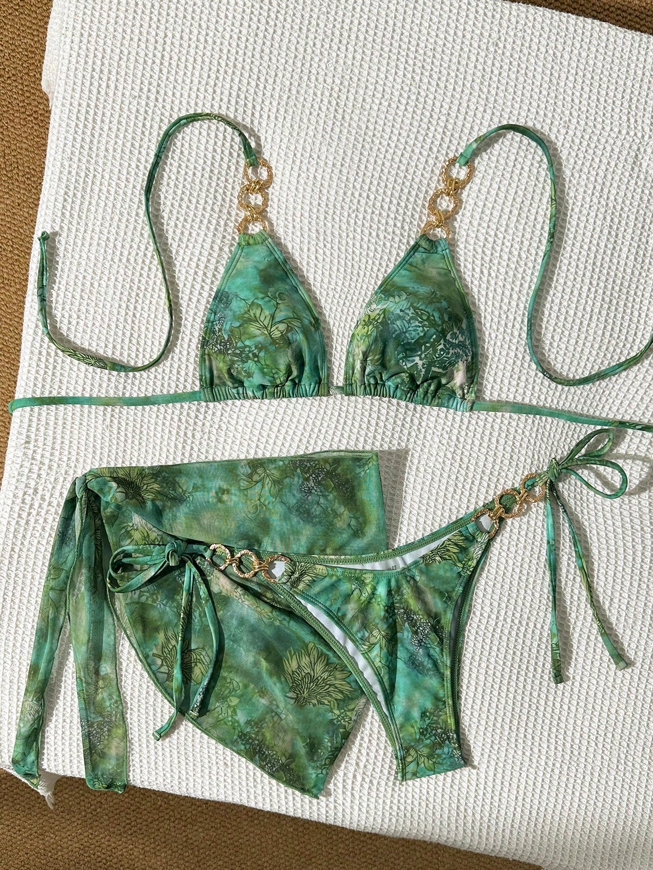 Costavie Women's Summer Beach Vacation Sexy Tropical Green Pattern