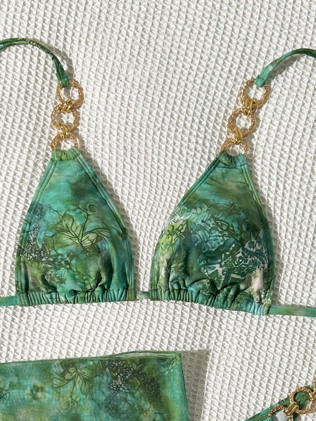 Costavie Women's Summer Beach Vacation Sexy Tropical Green Pattern
