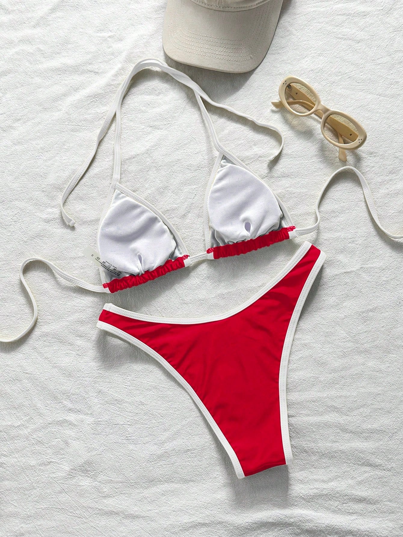 Swim SXY Women's Summer Beach Patchwork Halter Tie Sexy Bikini And Triangle Briefs Swimwear Set - image 19