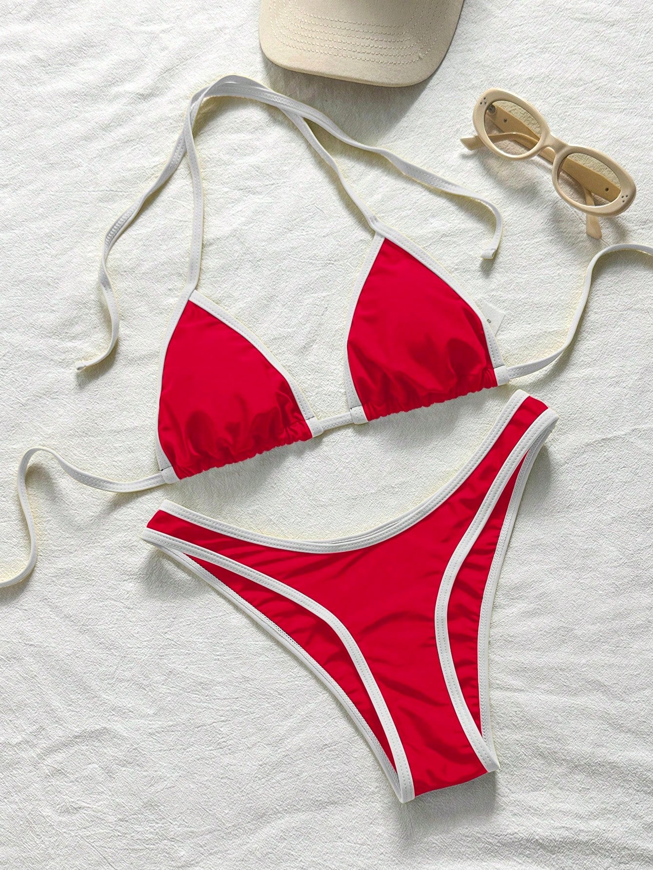 Swim SXY Women's Summer Beach Patchwork Halter Tie Sexy Bikini And Triangle Briefs Swimwear Set - image 18