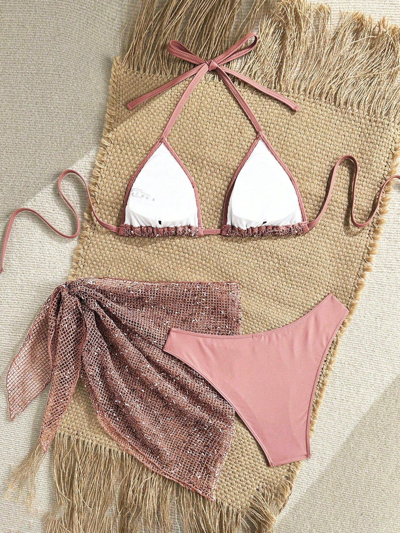 Swim SXY 3-Piece Net Fabric Special Fabric Set, Suitable For Women's Spring And Summer Swimsuit Sets. The - image 12