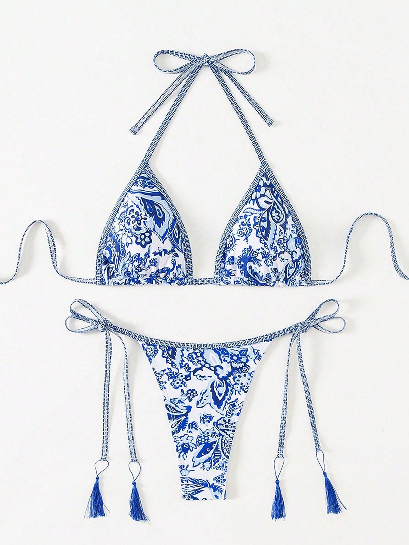 Swim Paisley Print Two-Piece Bikini Set,Summer Beach - image 3