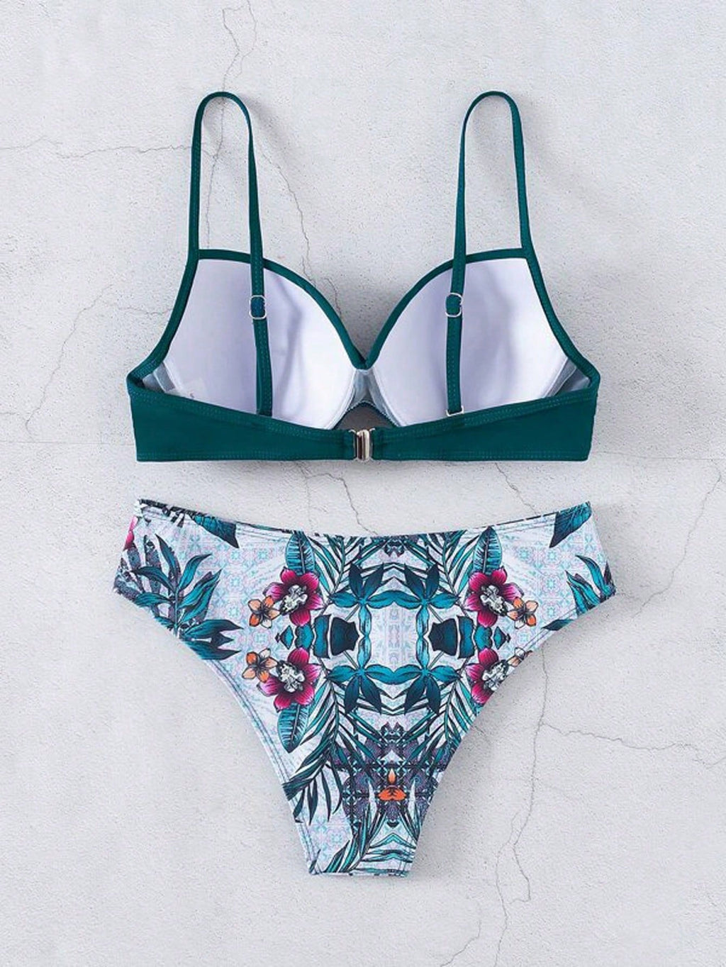 Swim Lushoire Women's Floral Print Cross Wrap Bikini Set, Beach Vacation Style - image 9
