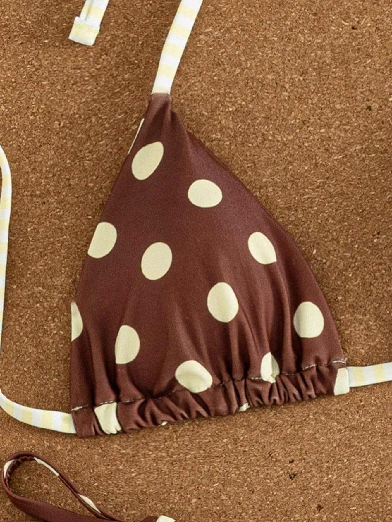 3pcs Women's Swimwear Set For Spring & Summer, Polka Dot & Striped