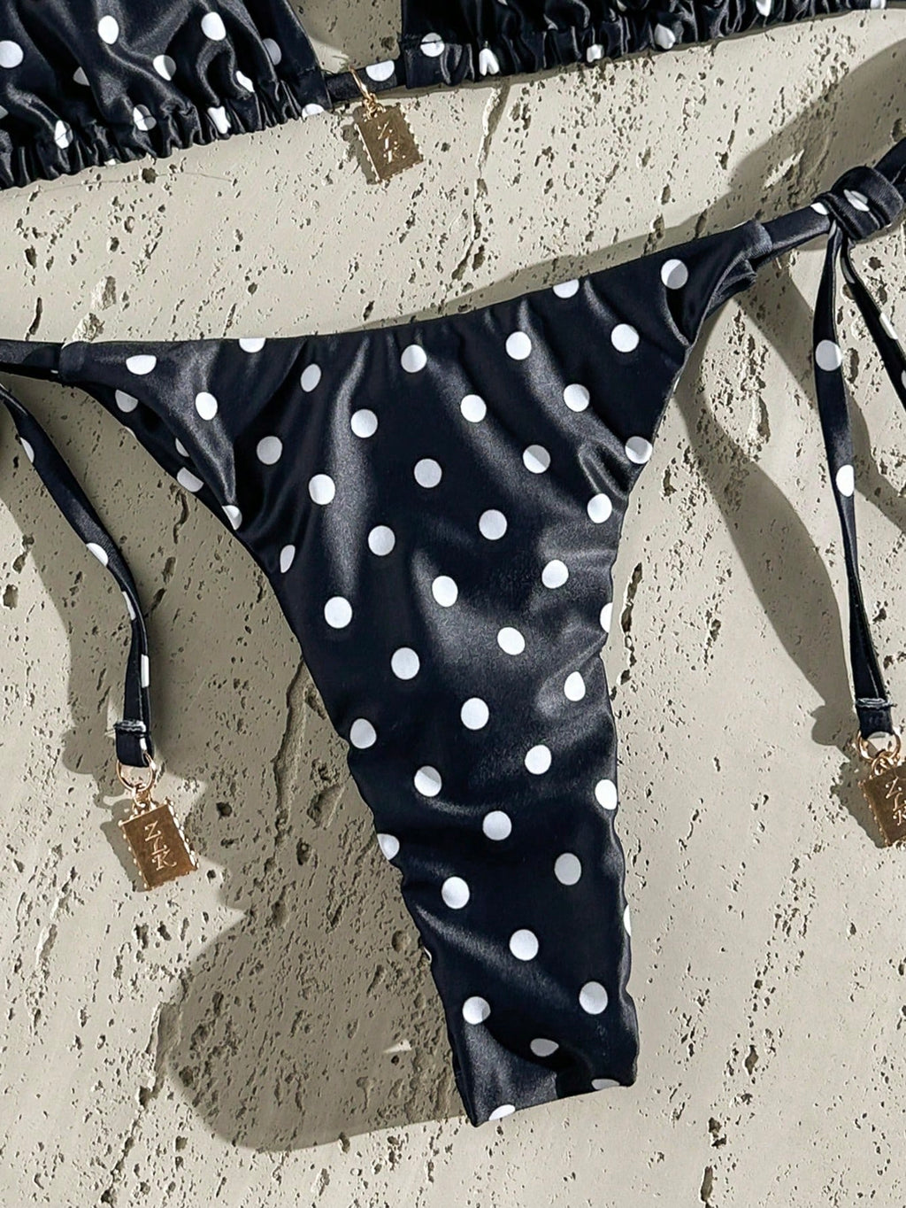 Swim Chiccia Springbreak Women Summer Random Floral Printed Metal Decor Vintage 2pcs Spaghetti Strap Bikini - image 15